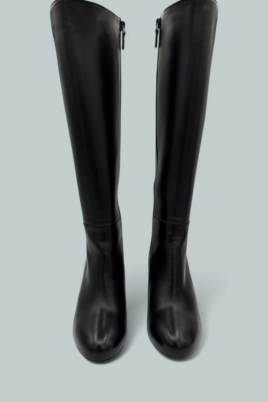 Babette Platform Zip Boots - Black