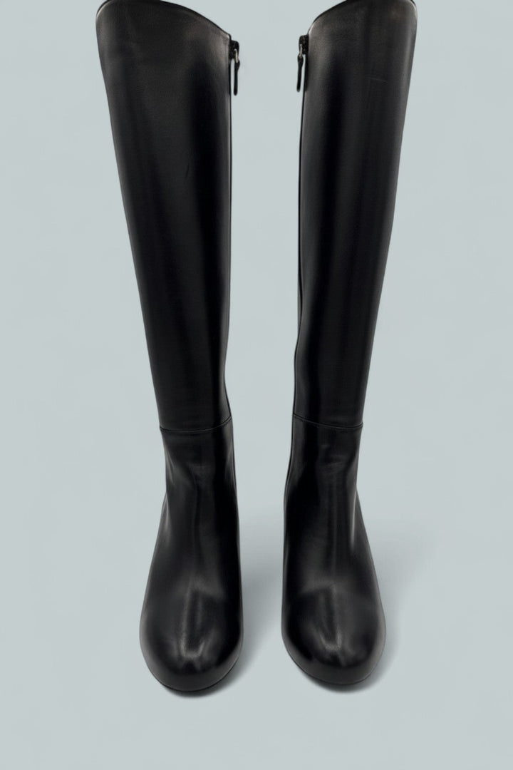Babette Platform Zip Boots - Black