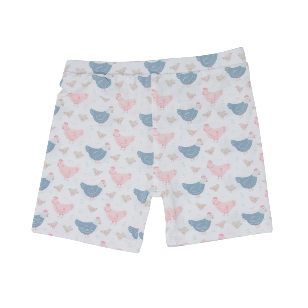 Pink Farm Hens Bamboo Summer Pajama Set - Happy Hens