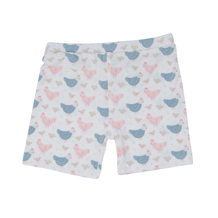 Pink Farm Hens Bamboo Summer Pajama Set - Happy Hens