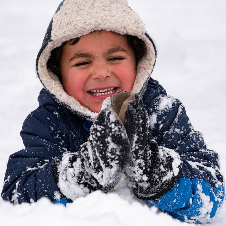 Kids Fleece Aviator - Gray/black Plaid