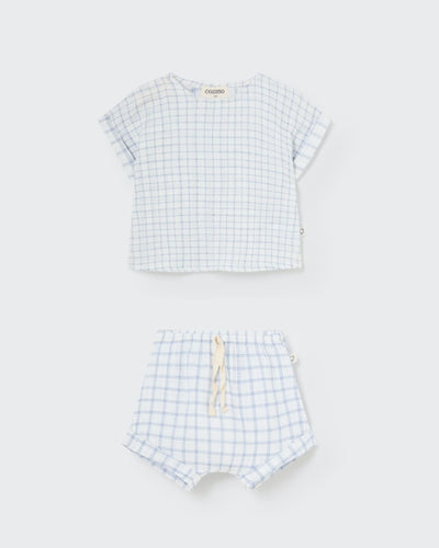 Organic Plaid Gauze Baby Set