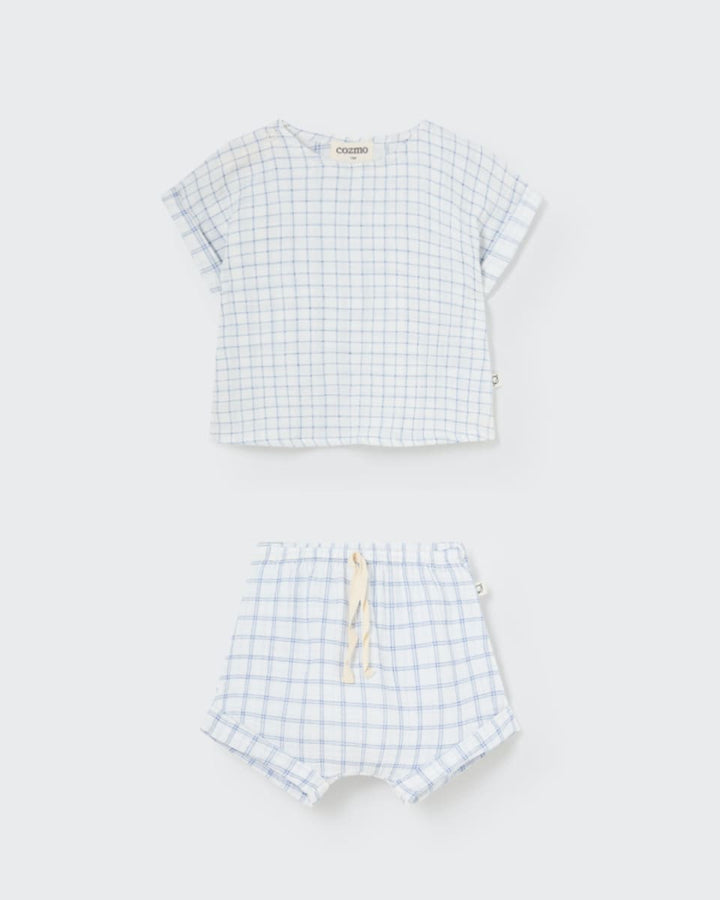 Organic Plaid Gauze Baby Set