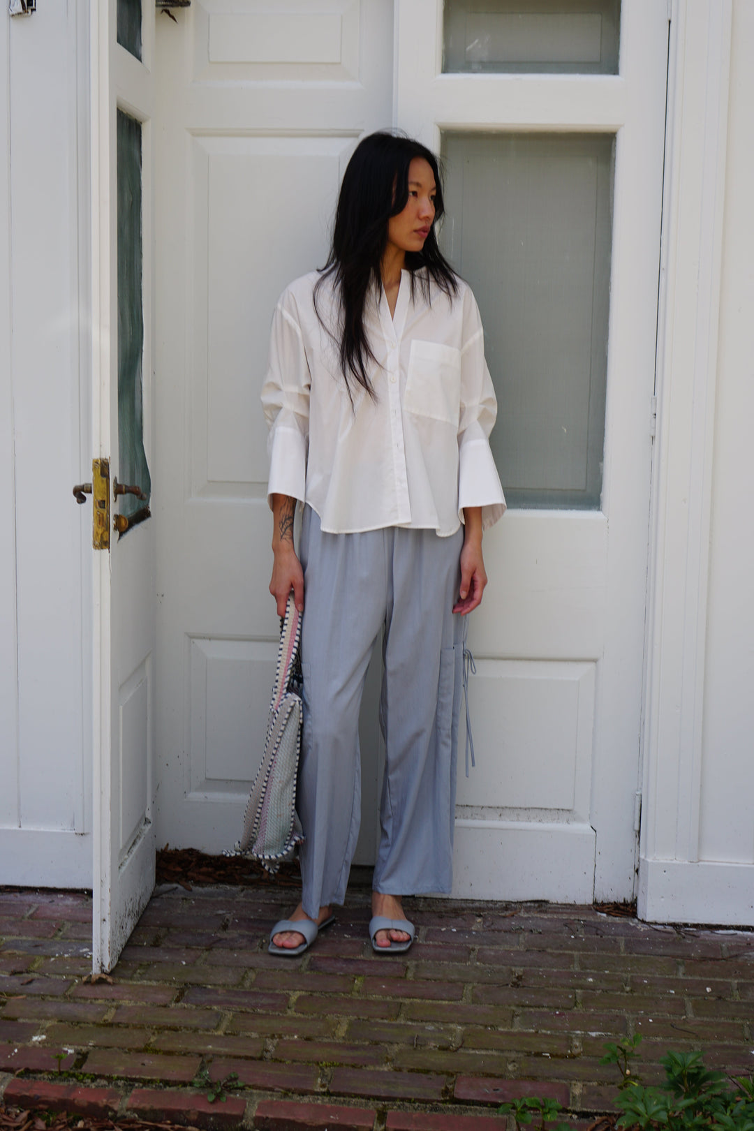 Solid Adonis Button Down - White