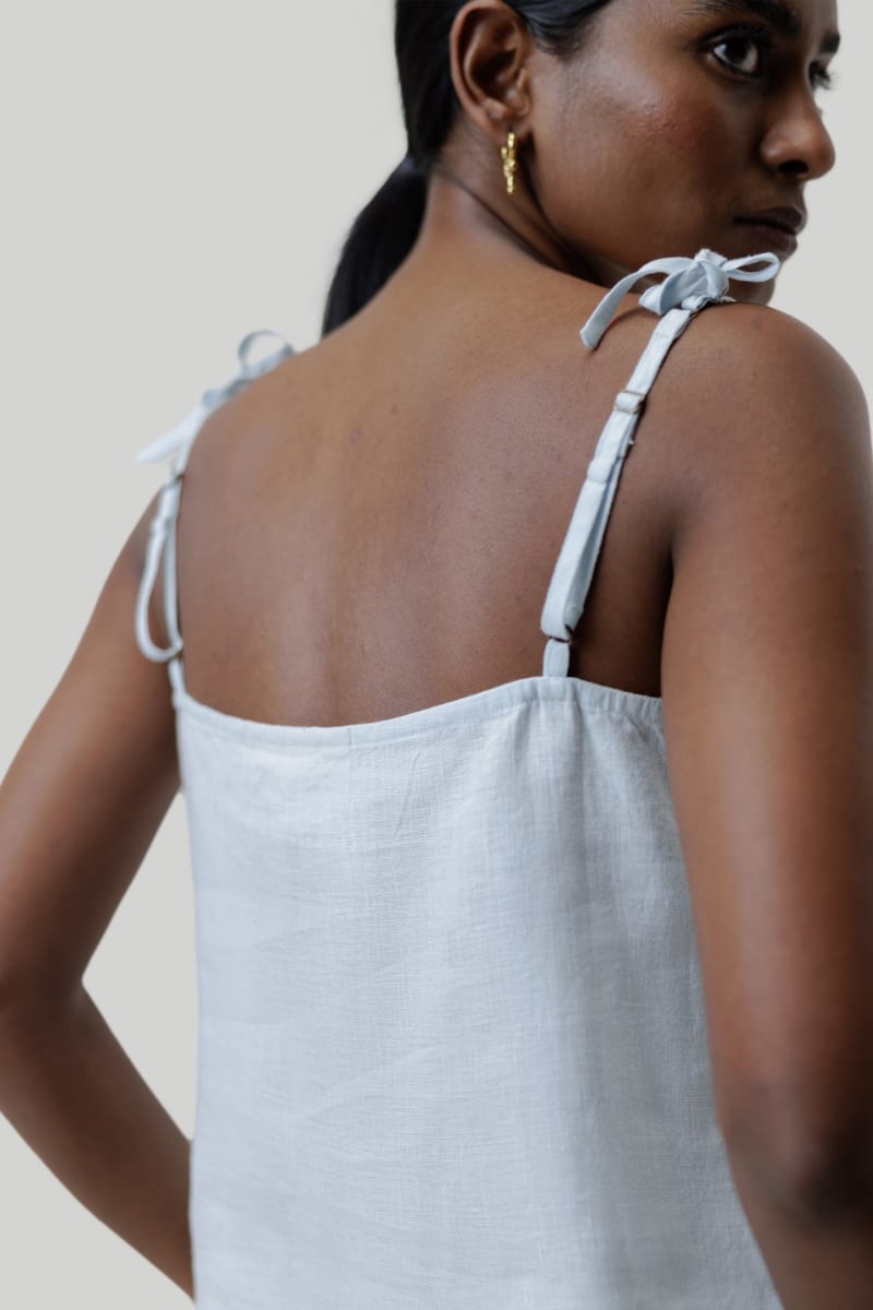 Tie-Up Camisole In Blue - Summer Blue