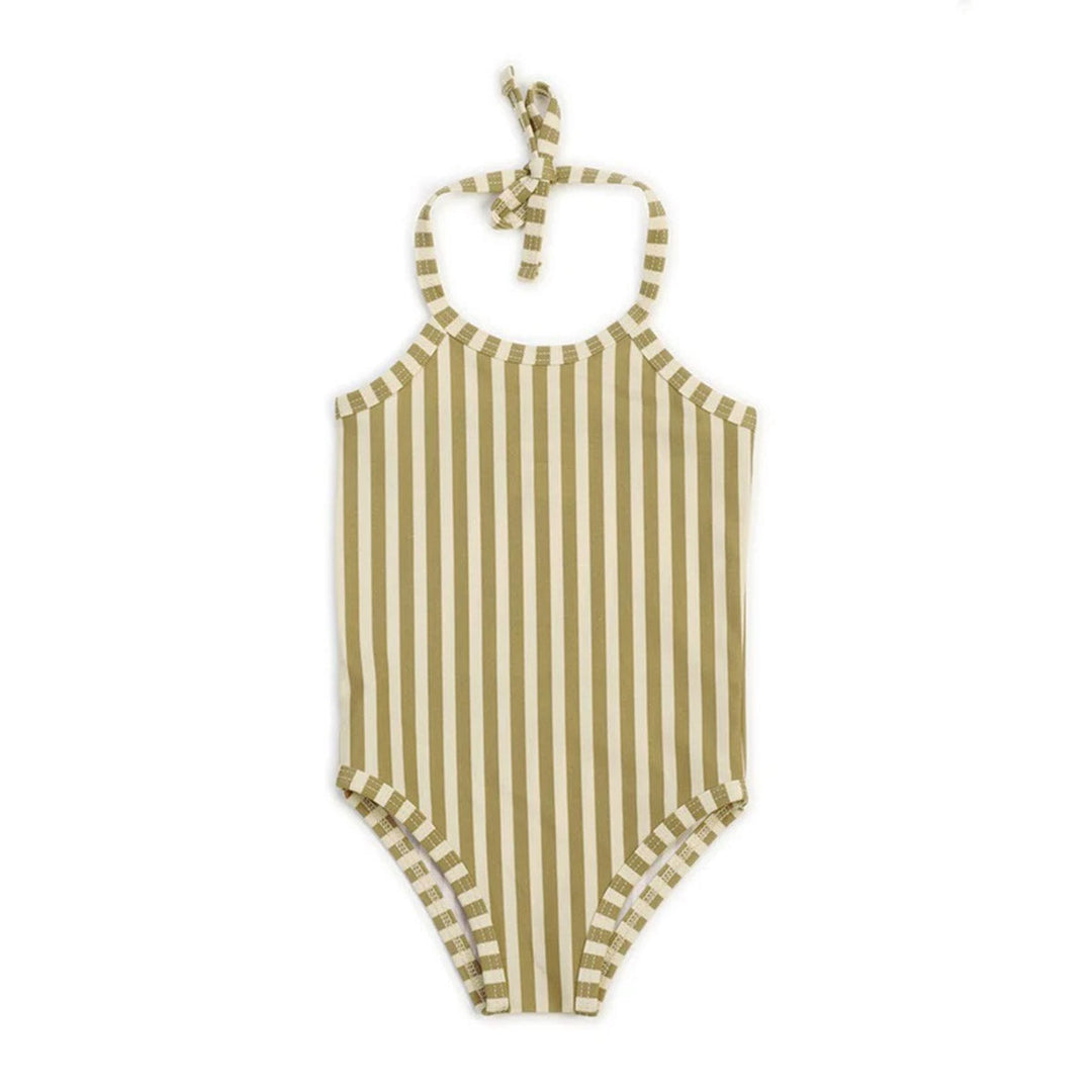 Swimsuit - Stripe Olive