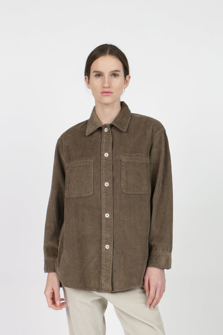 Oversized Shirt Jacket - Log