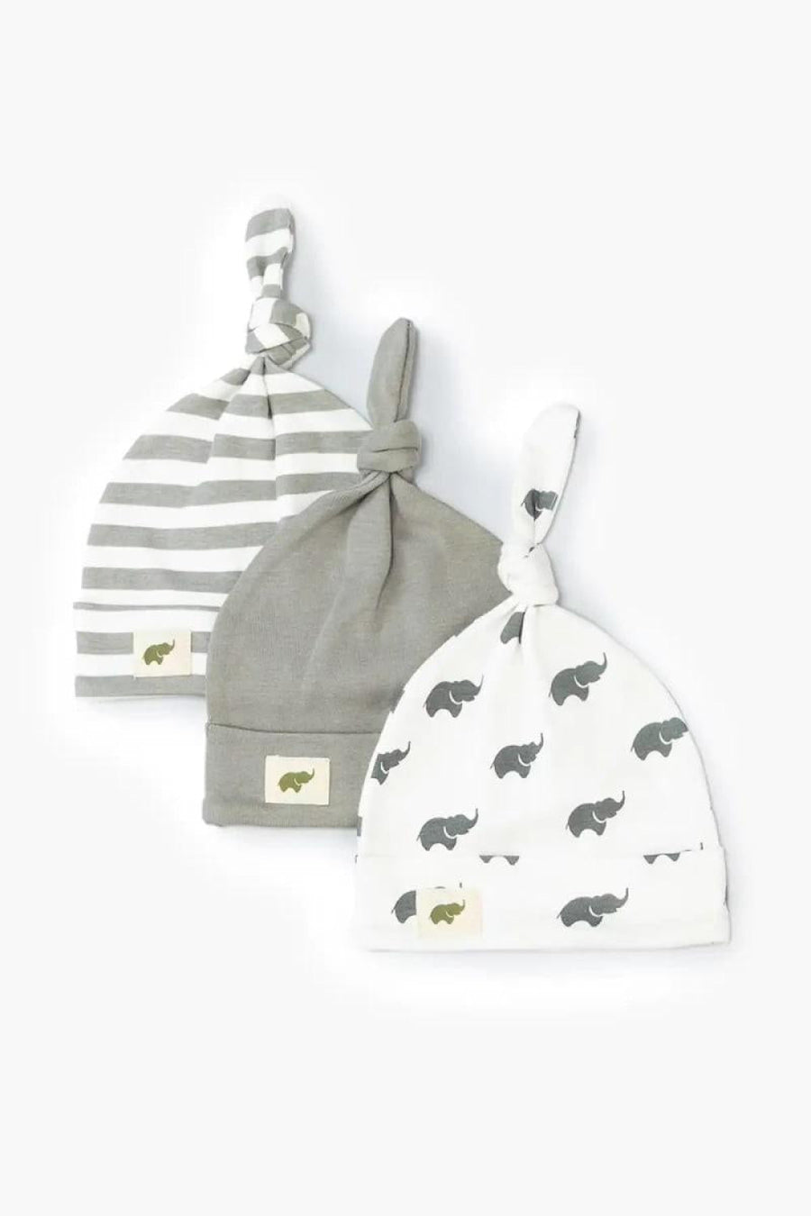 3-Pack Caps - Grey - 0-6m - Knot Hat