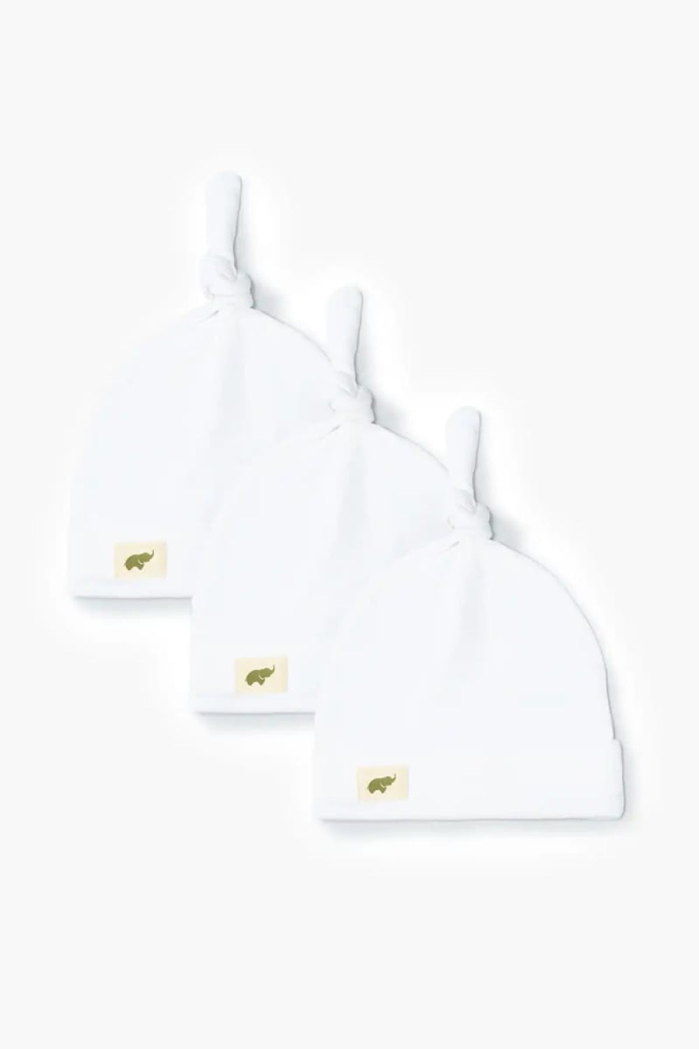 3-Pack Caps - White - 0-6m - Knot Hat