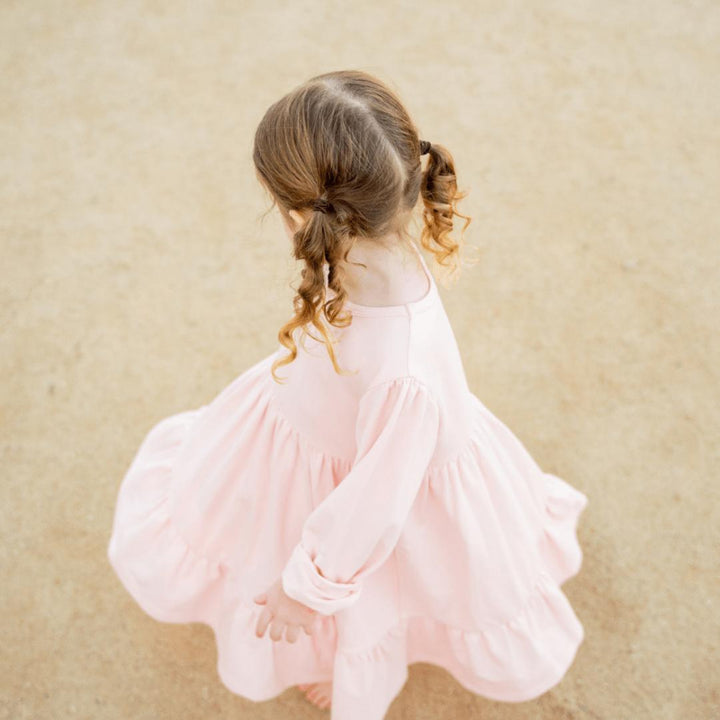 3 Tier Sweater Dress - Perfect Pink - Terry - dresses - baby