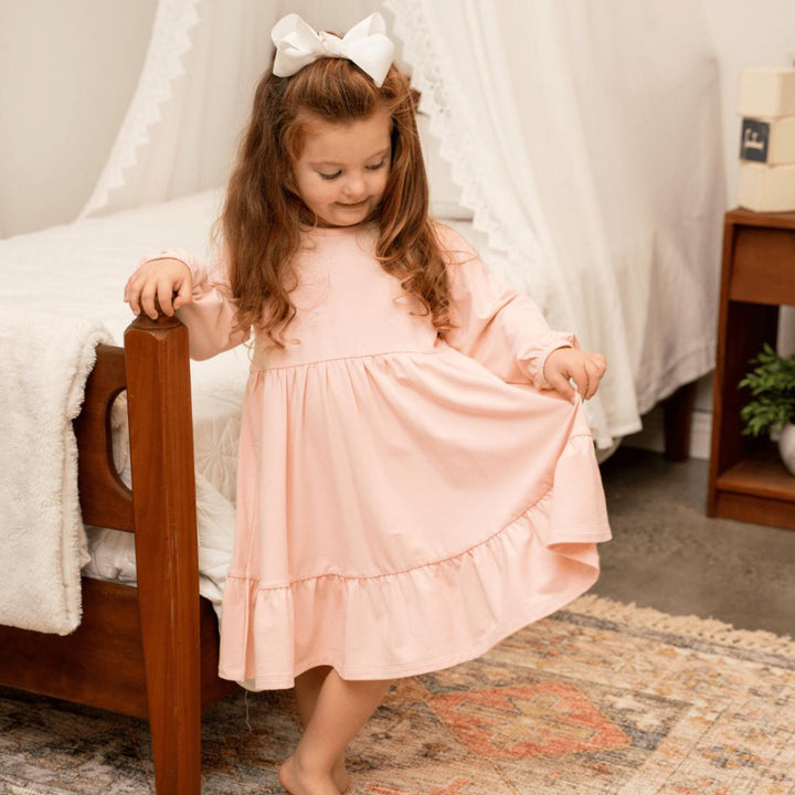 3 Tier Sweater Dress - Perfect Pink - Terry - dresses - baby