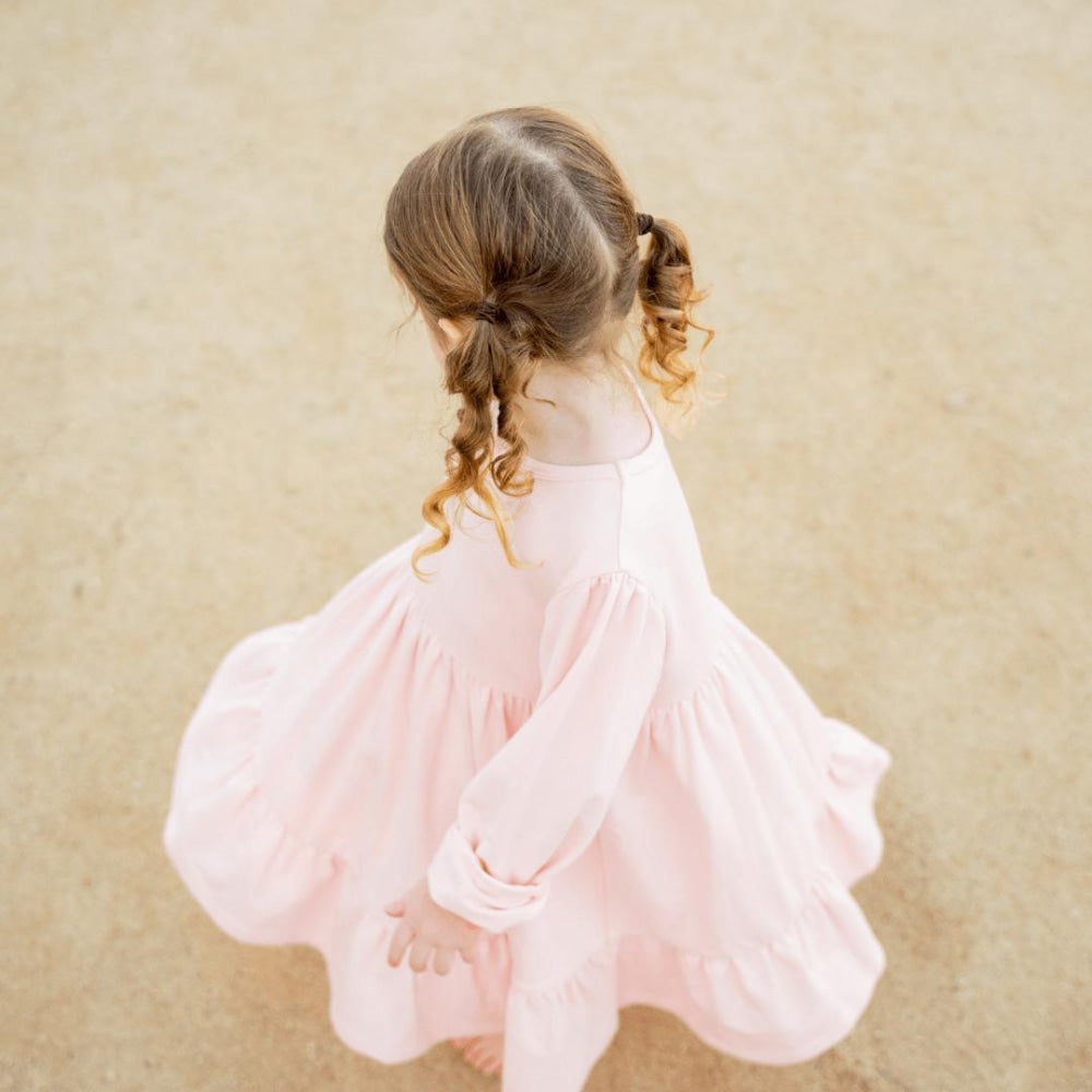 3 Tier Sweater Dress - Perfect Pink - Terry - dresses - baby