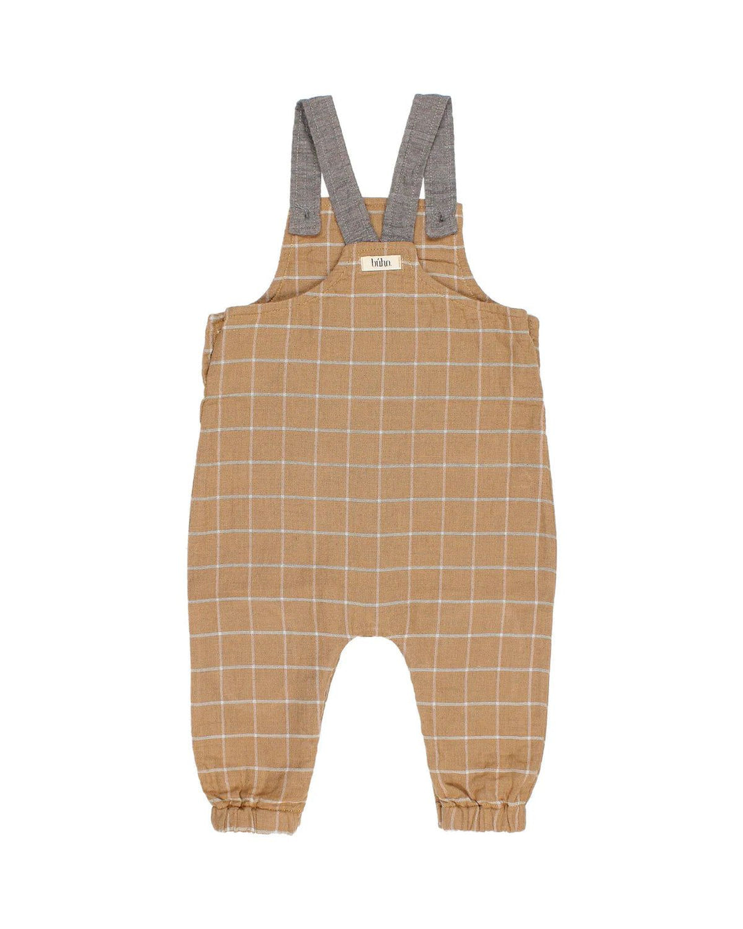 Baby Check Dungaree - Check Amber One Pieces Buho 