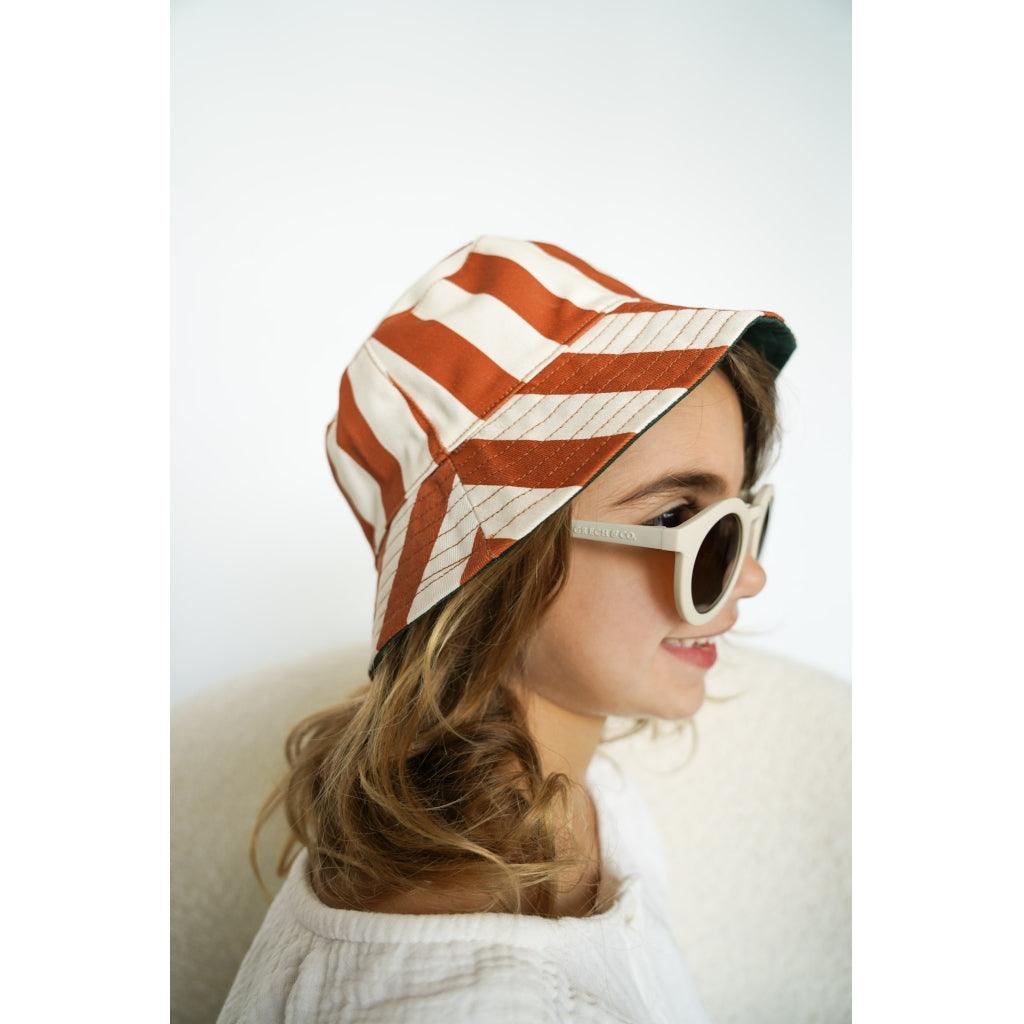 Reversible Bucket Hat - Stripes Atlas + Tierra