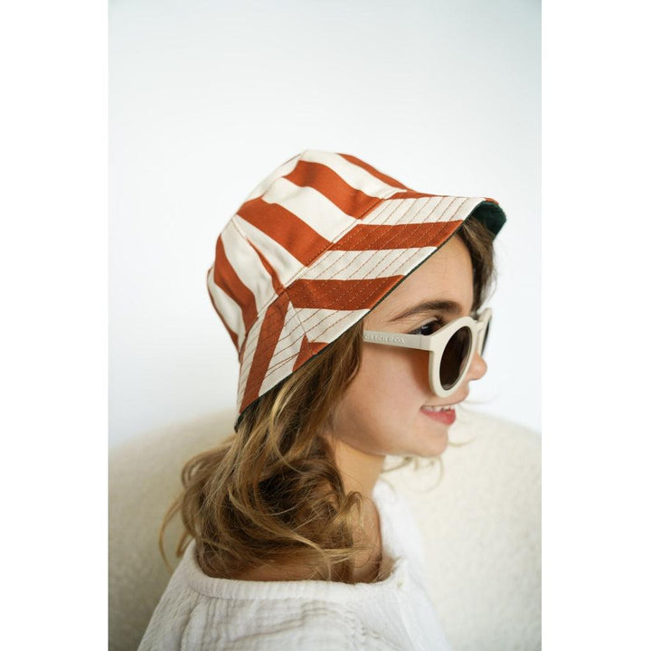 Reversible Bucket Hat - Stripes Atlas + Tierra