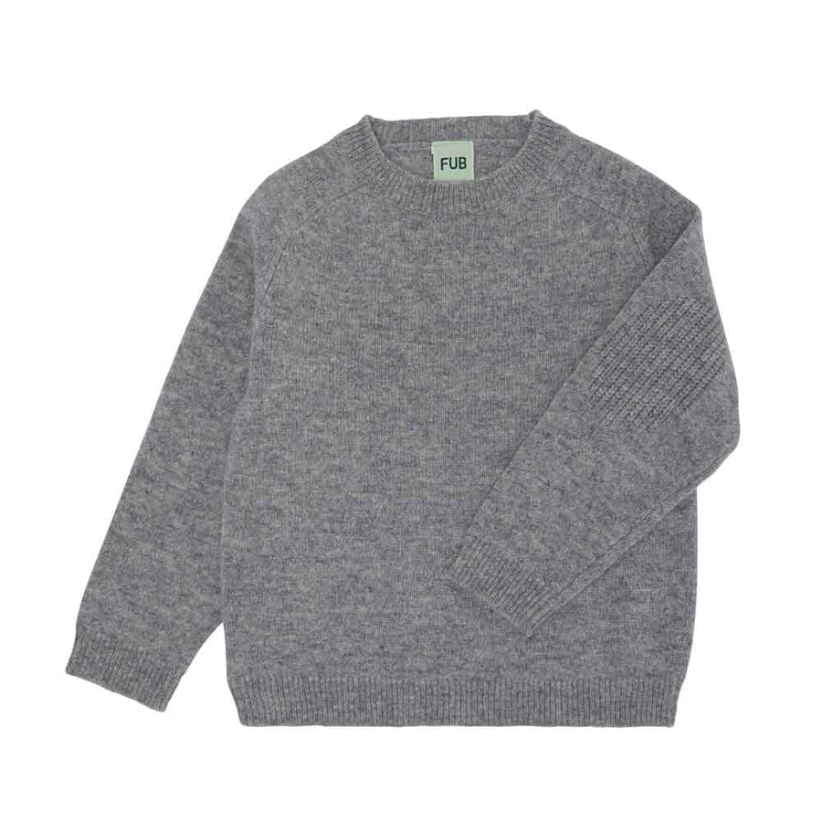 Lambswool Crew - Grey Melange Sweaters FUB 