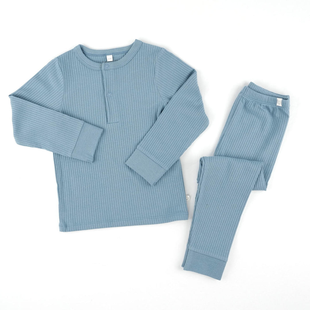 Sky Ribbed PJ Set