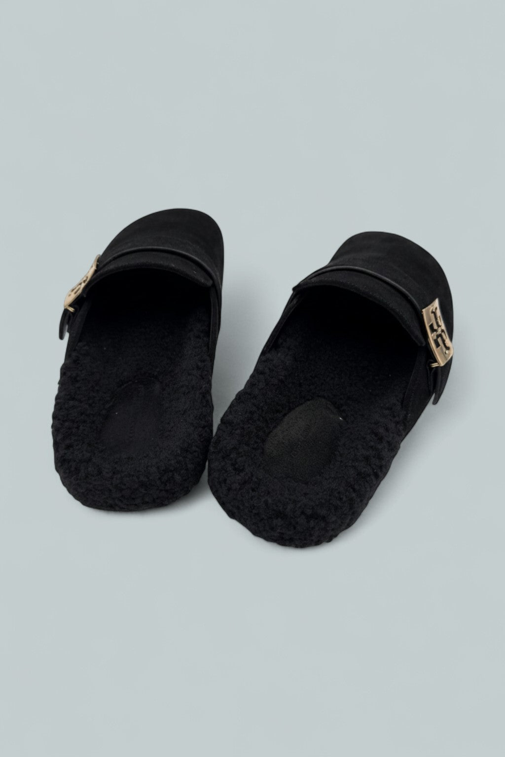 Mellow Shearling Mules - Perfect Black