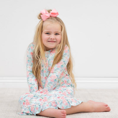 Boho Dress - Aqua Floral