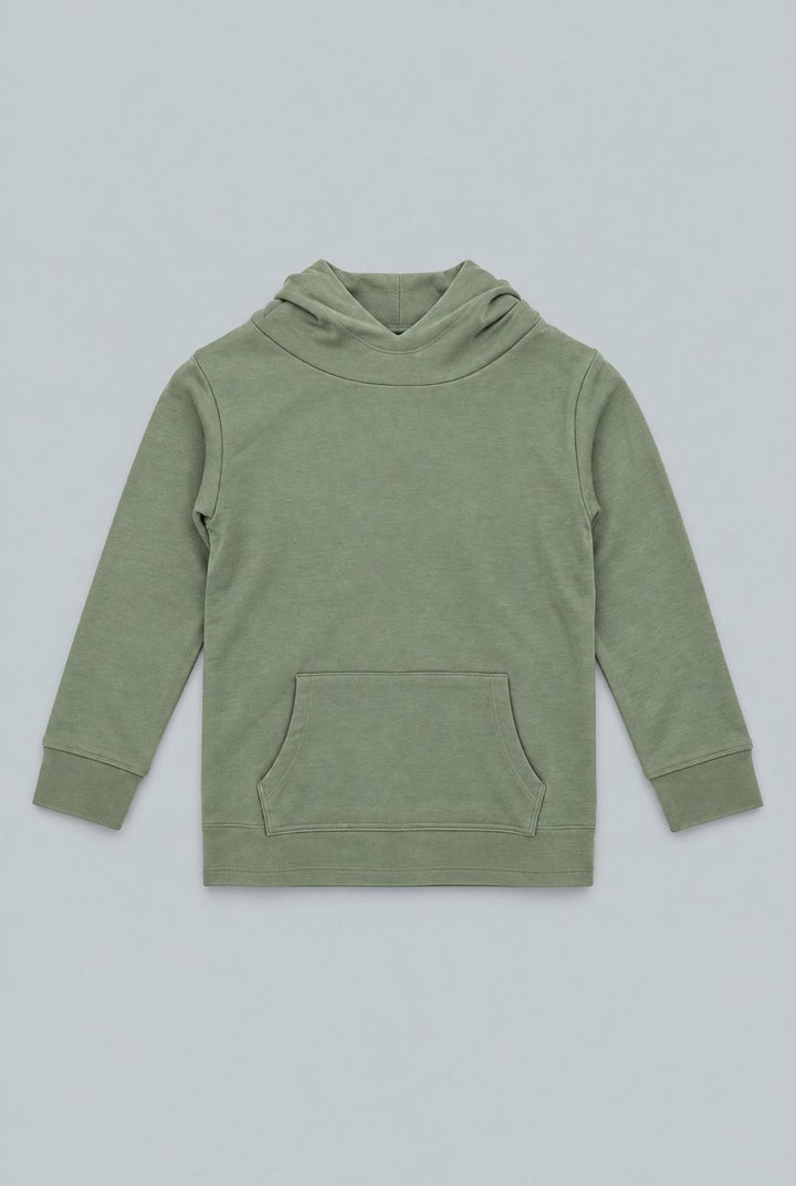 Hooded Jogger Set - Army Green French Terry