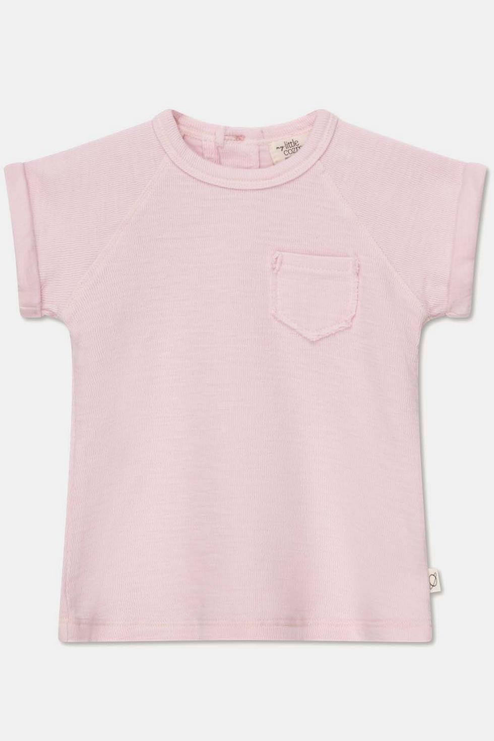 Double-face elastic detail baby dress - Pink