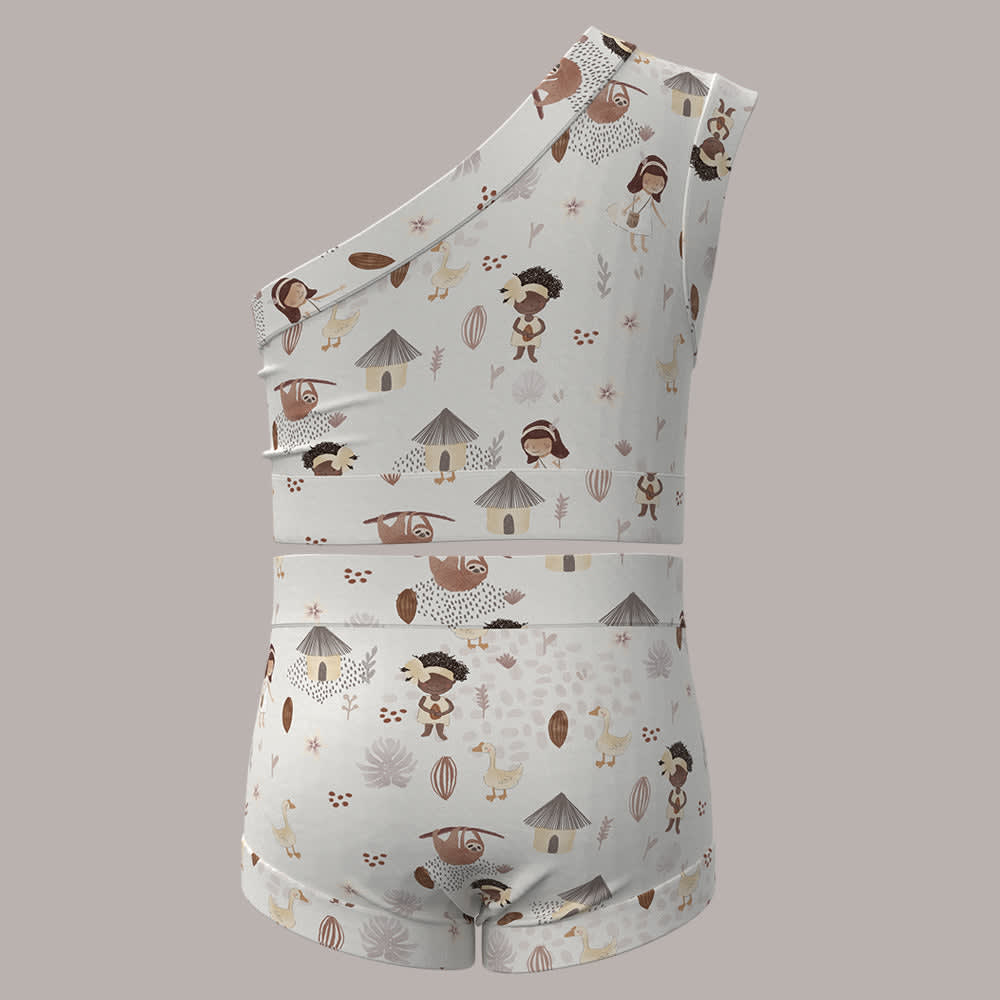 Bummies + Shoulder Tank - Cacao Farm