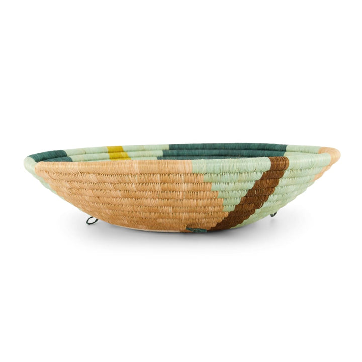 Restorative Woven Bowl 14” - Abstract Seafoam