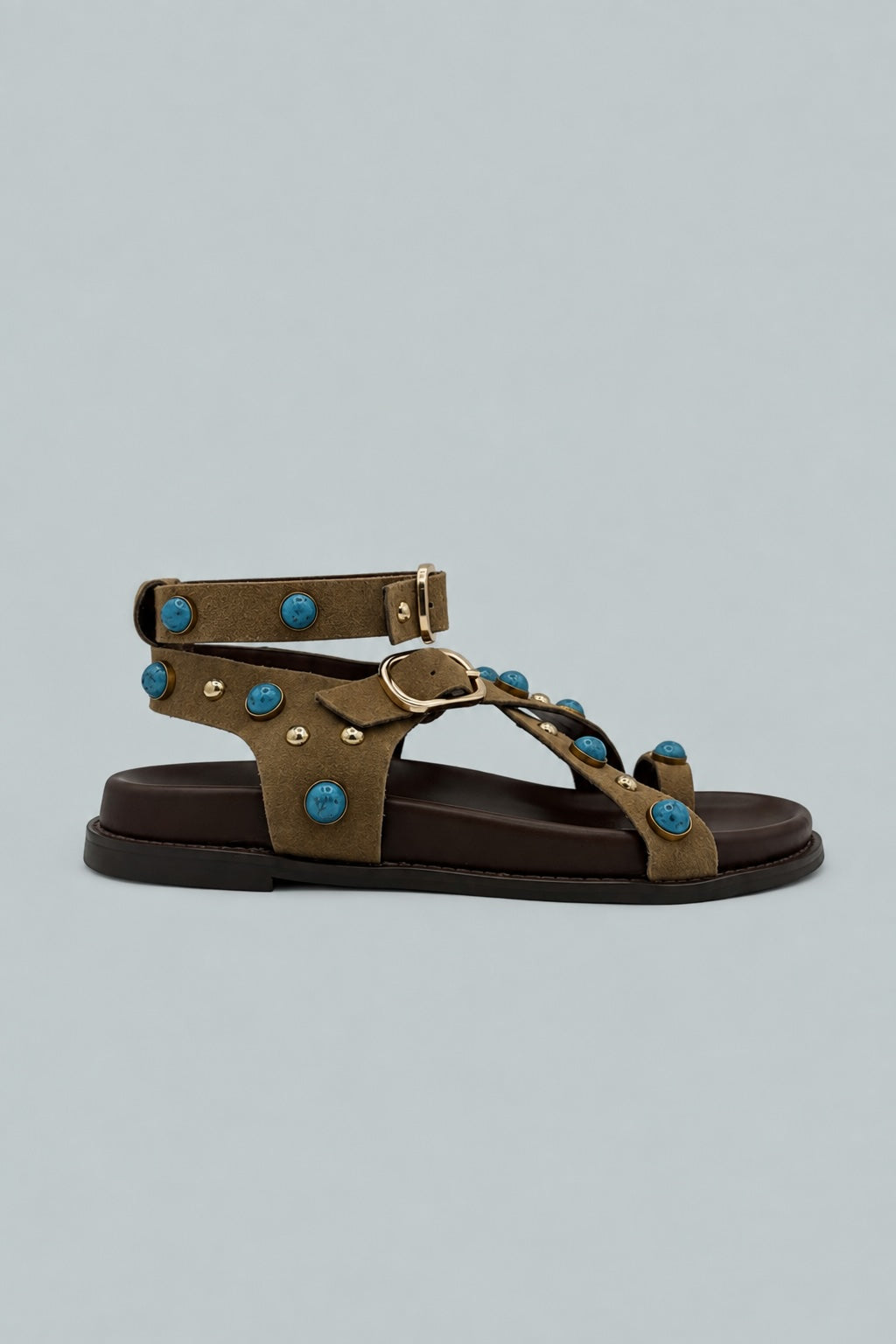 Ava Phillippe Women's Jazzy Embellished Sandals Exclusive - Brown Suede