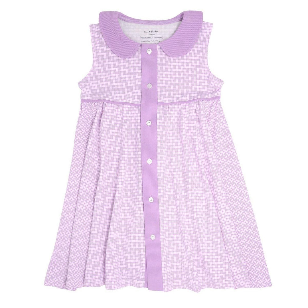Summer Swing Dress - Purple Basketweave