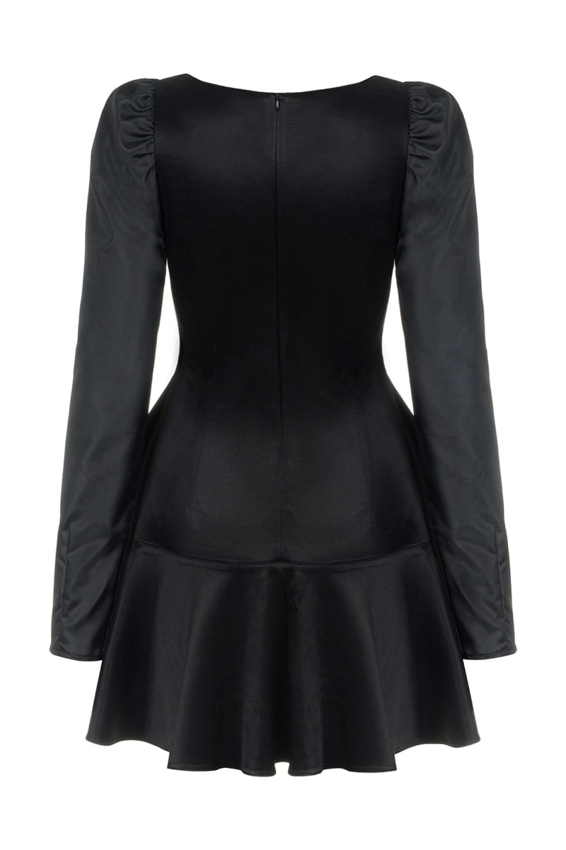 Mini Crepe Dress - Black