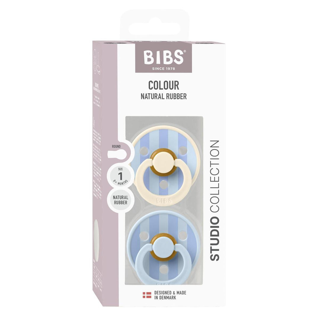 Bibs Pacifier 2 Pack - Baby Blue Dusty Blue mix