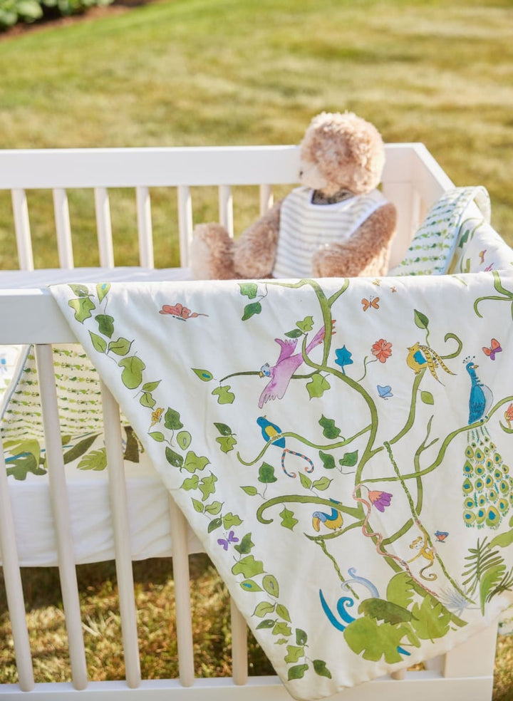 Crib Quilt - Tropical Chinoiserie