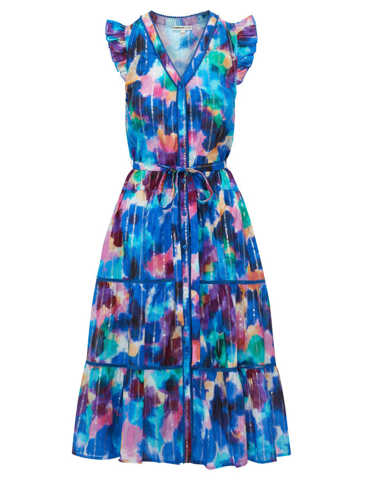 Emily Dress Metallic - Giverny Gardens
