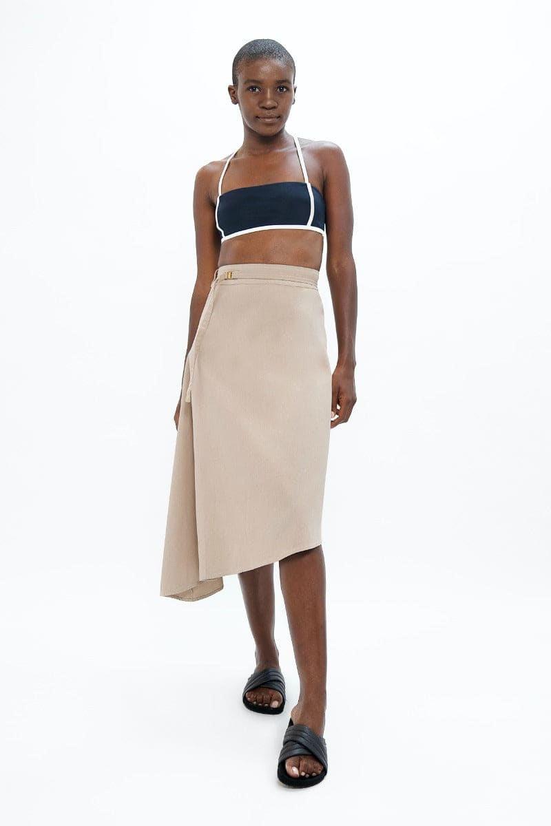 Mallorca Asymmetric Skirt - Sand