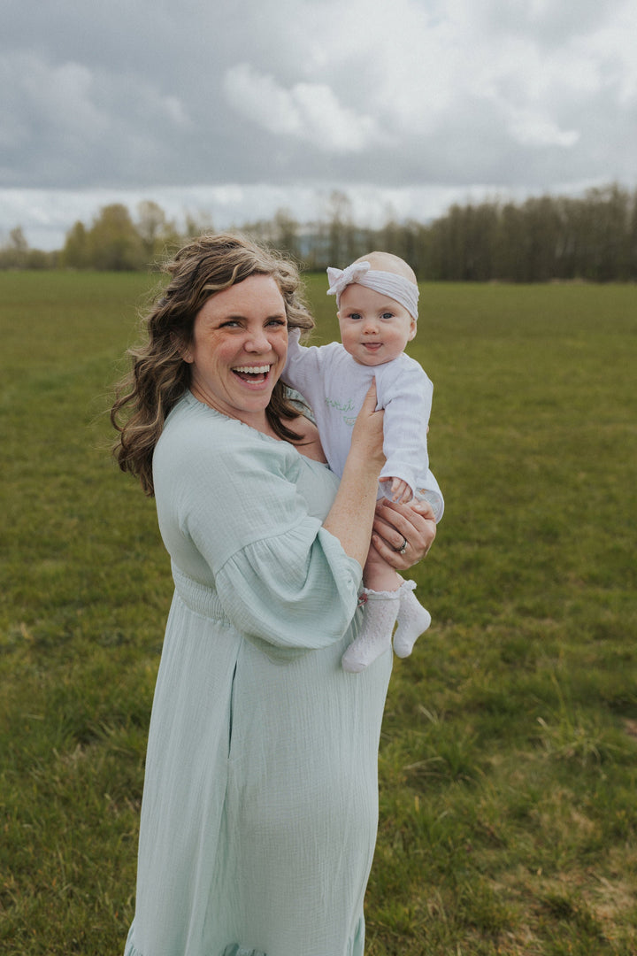 Eliza Maternity and Nursing Dress - Sage