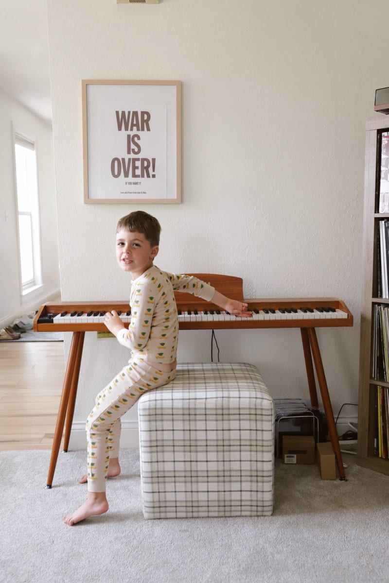 Christmas Camper Henley Waffle Pajama Set