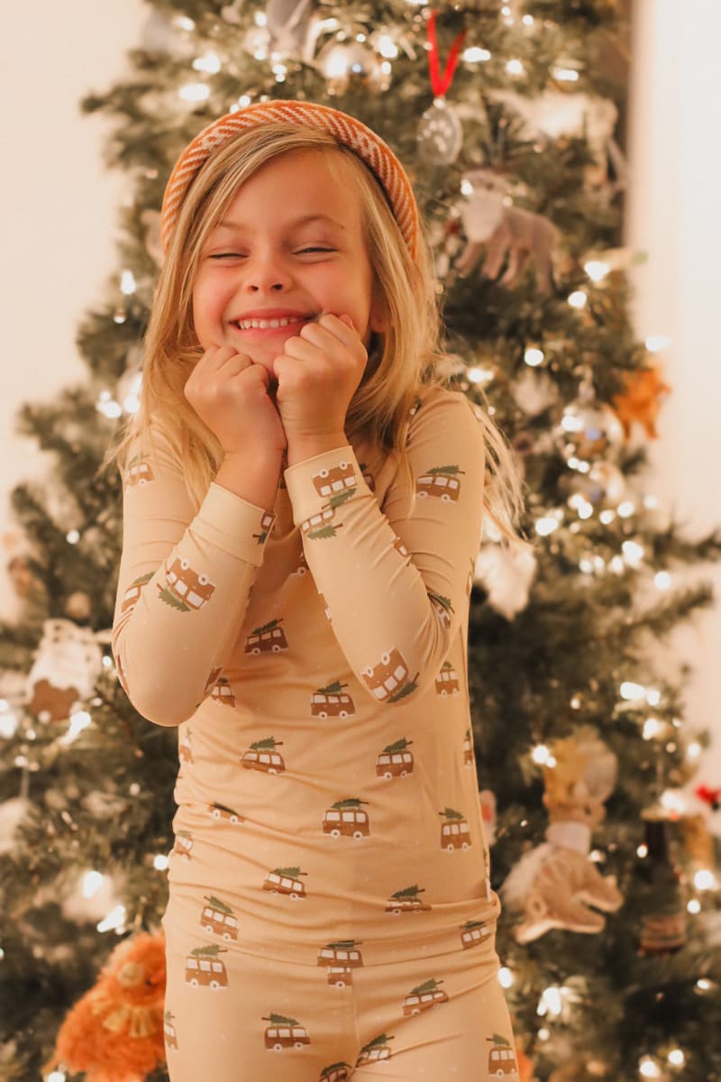 Two Piece Bamboo Pajamas - Christmas Van