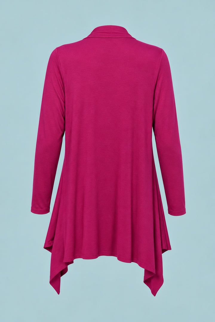 Go With The Flow Cardi Shawl - Berry