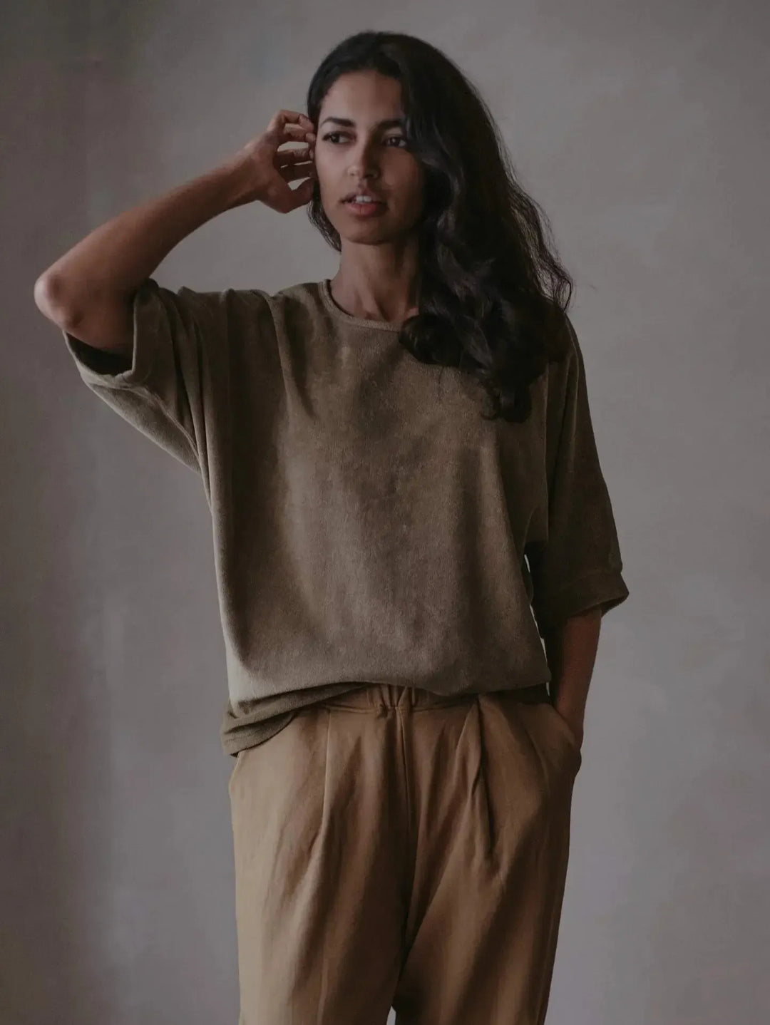 The Oversized Terry Top - Women's - Walnut