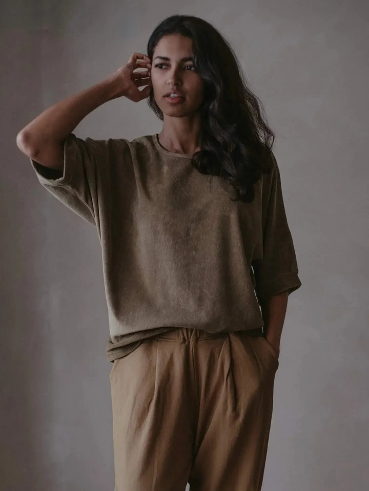 The Oversized Terry Top - Women's - Walnut