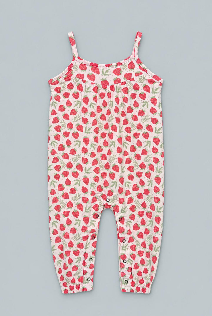 Tank Pant Romper - Strawberry Basil