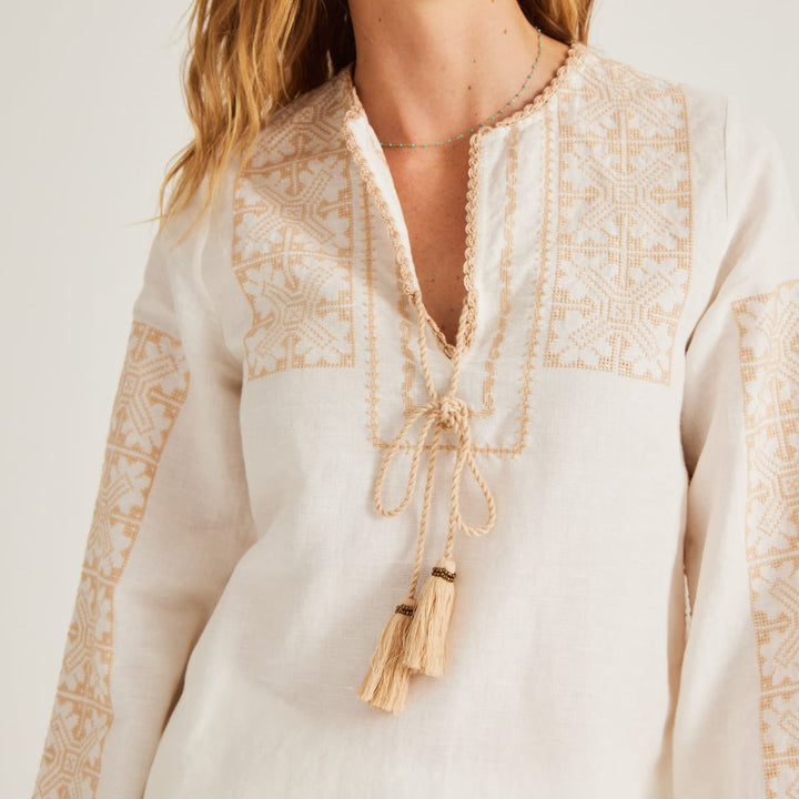 Cassandra Top - White/Beige