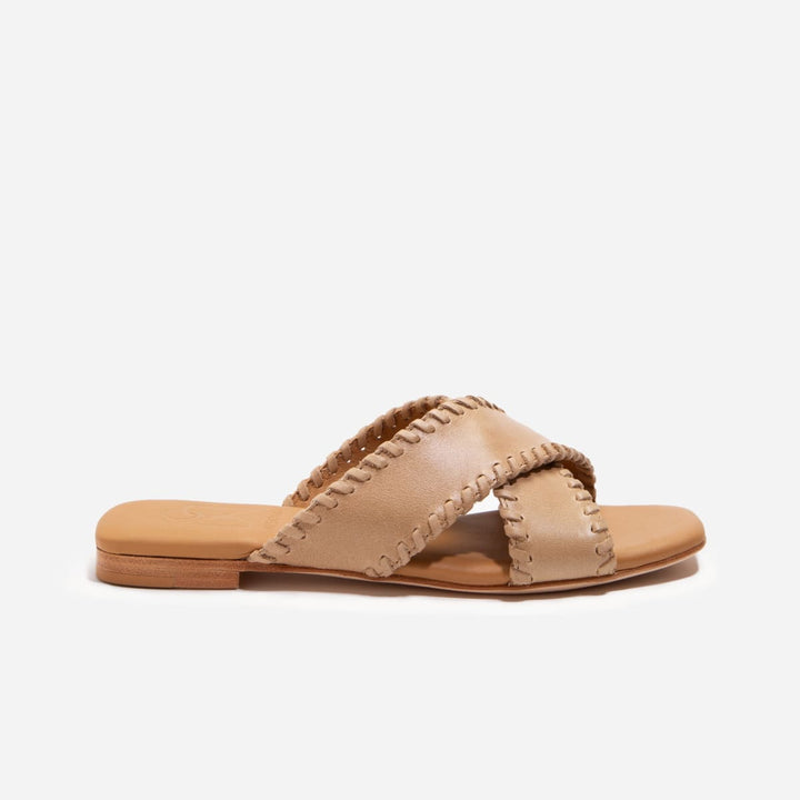 Catalina Sandal Whipstitch - Almond