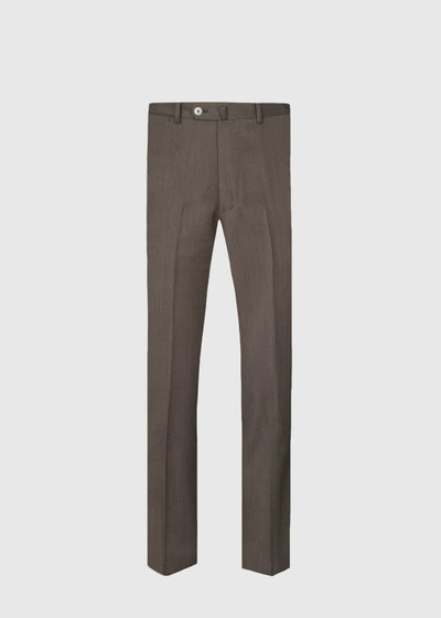 Wool Soft Cavalry Twill Trouser - Dark Brown