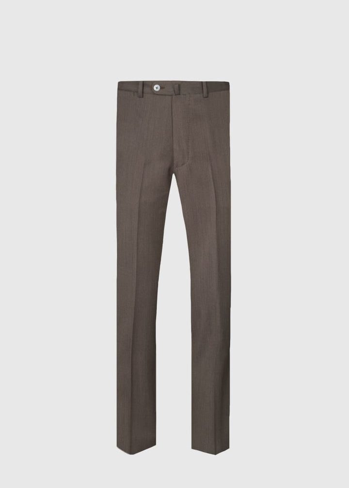 Wool Soft Cavalry Twill Trouser - Dark Brown