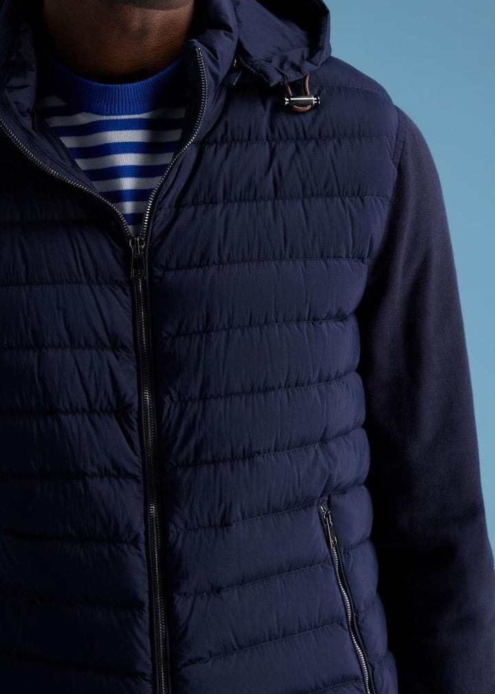 Quilted Jacket with Hood - Navy