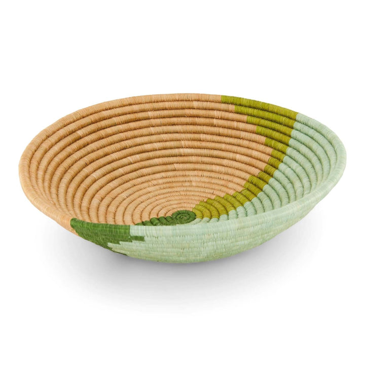 Restorative Woven Bowl 12" - Apricot & Seafoam