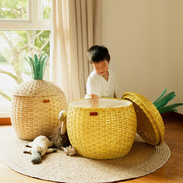Pineapple Storage Basket - Natural