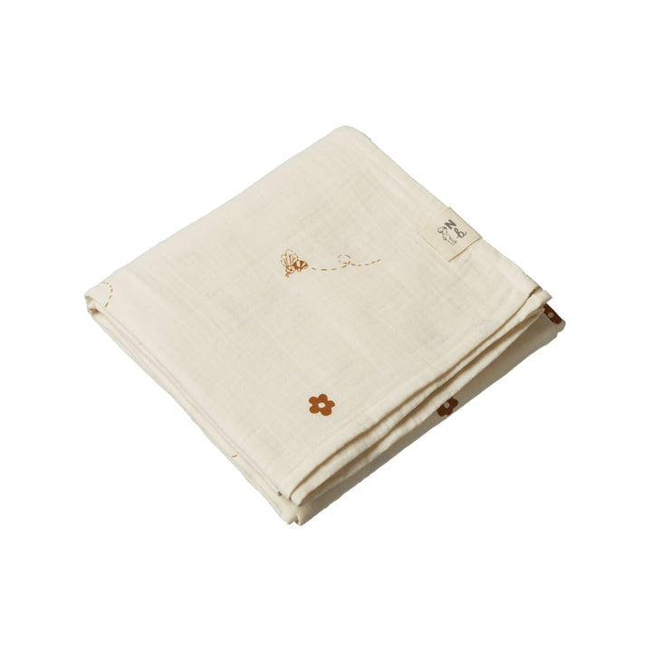 Muslin Wrap - Bumble Bee Print Muslin