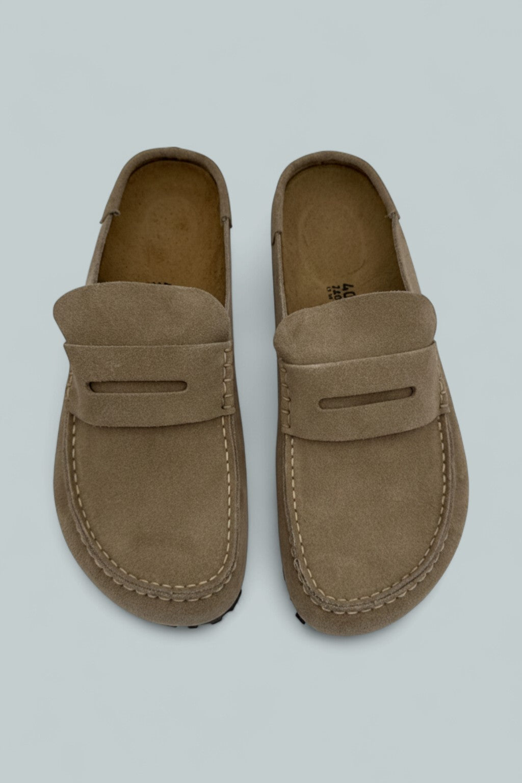 Naples Wrapped Suede Clogs - Taupe